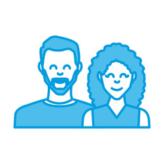 Couple of friends icon vector illustration graphic design