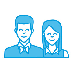 Obraz na płótnie Canvas Couple of friends icon vector illustration graphic design