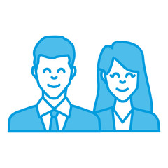 Couple of friends icon vector illustration graphic design