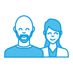 Couple of friends icon vector illustration graphic design