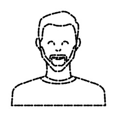 Adult man smiling icon vector illustration graphic design