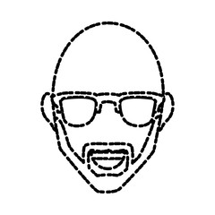 Man with hat smiling cartoon icon vector illustration graphic design