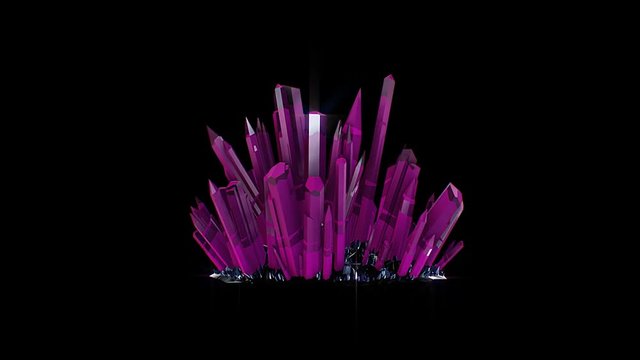 Pink crystals stone with alpha channel