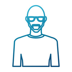 Young man avatar icon vector illustration graphic design