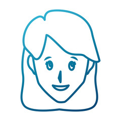 Woman smiling cartoon icon vector illustration graphic design
