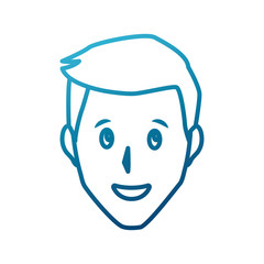 Adult man smiling icon vector illustration graphic design