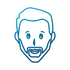 Obraz na płótnie Canvas Adult man smiling icon vector illustration graphic design
