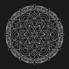 Ornate abstract color mandala element