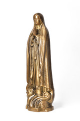 Virgin Mary golden statue