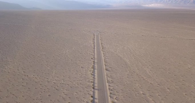 Aerial view on Death Valley salt basin from Dante's vista point, California, USA