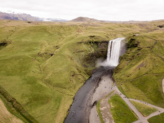 Sk&oacute;gafoss from above