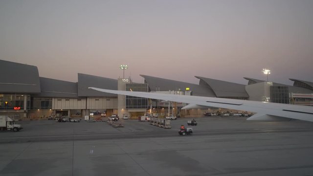 Los Angeles , JUN 25: Airplane taking off at Los Angeles International Airport on JUN 25, 2017 at Los Angeles, California