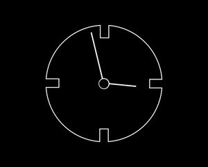 clock thin line icon illustration design