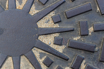 closeup old pipe cover background