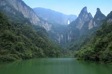 Naklejka na ściany i meble mountains landscape in Zhangjiajie china