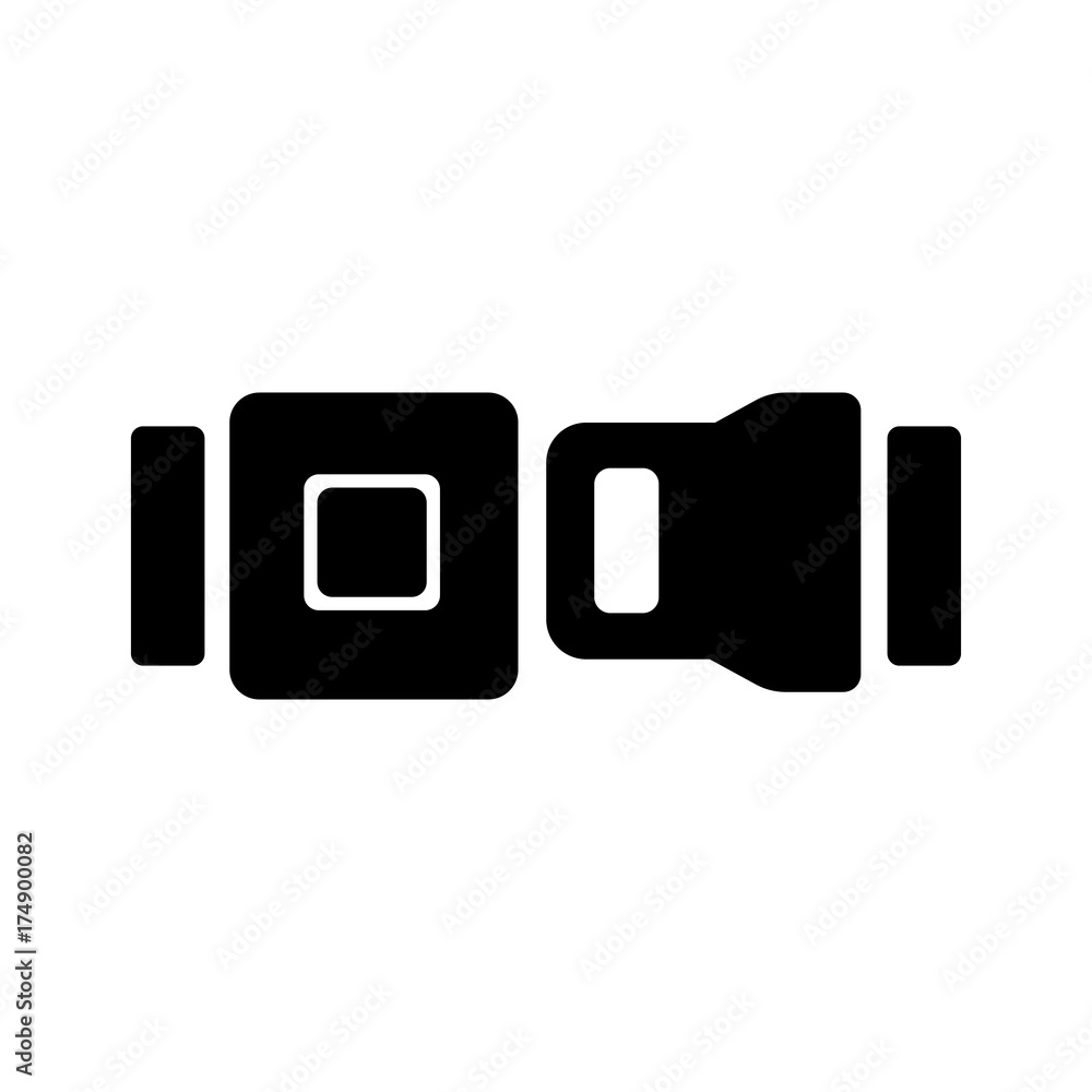 Wall mural seat belt icon