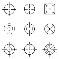 crosshair icon set - 174900283