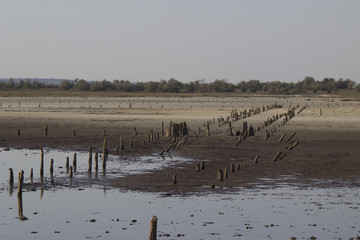 exotic landscape of salt lake  Kuyalnik