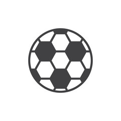 Fototapeta premium Soccer ball icon vector, filled flat sign, solid pictogram isolated on white. Football symbol, logo illustration.