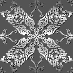 seamless pattern with white flowers