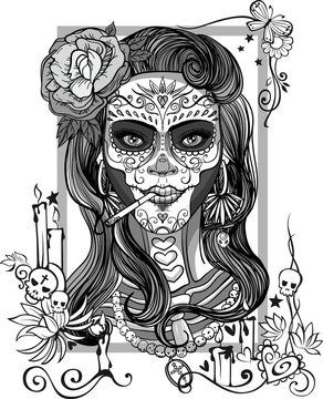 sugar skull woman