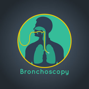 Bronchoscopy vector logo icon illustration