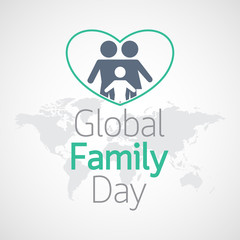Global Family Day vector icon illustration