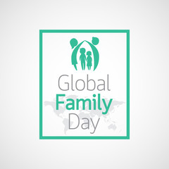 Global Family Day vector icon illustration