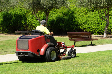 Lawn Care. Riding Mower. Grass