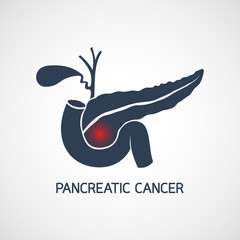 Pancreatic Cancer vector icon design illustration
