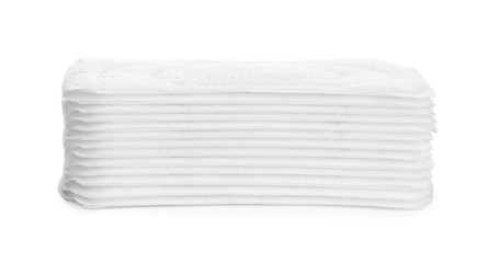 white sanitary napkin isolated on white background