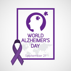 World Alzheimers Day vector icon illustration