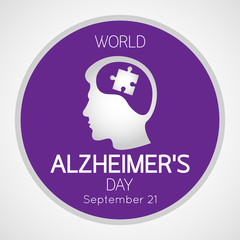 World Alzheimers Day vector icon illustration