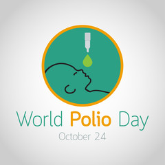 World Polio Day vector icon illustration