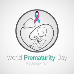 World Prematurity Day vector icon illustration