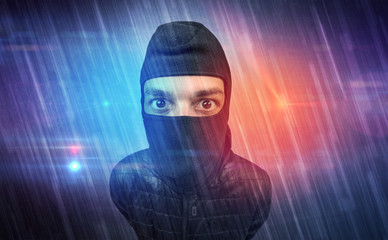 Burglar in action.