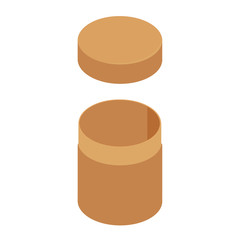 Brown cylinder box