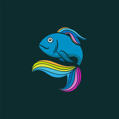 beautiful fish vector illusration