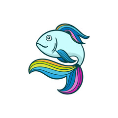 beautiful fish vector illusration