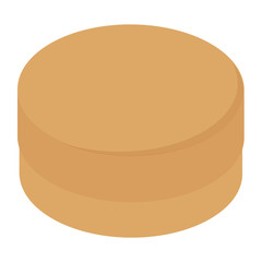 Brown round box
