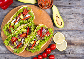 Traditional mexican tacos