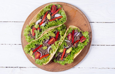 Traditional mexican tacos