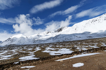 Mountains with snow in winter,Tibet,China