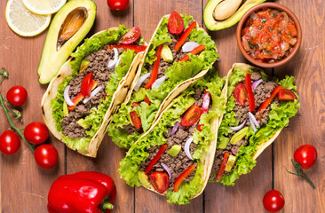 Traditional mexican tacos