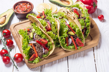 Traditional mexican tacos