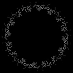 round silver gradient frame