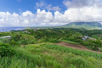 Obraz premium Beautiful view from Naidi Hills , Ivatan Island, Philippines