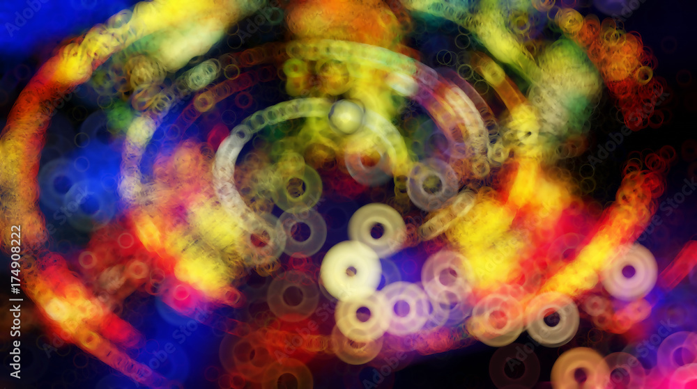 Poster abstract fresh design background with light circle pattern and shiny colours. Blur effect.