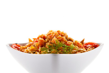     Chicken meat with rice 