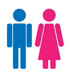 Gender symbol set. Male Female girl boy woman man vector icon.